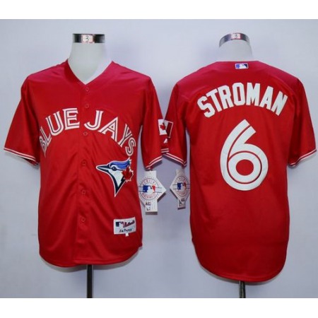 Blue Jays #6 Marcus Stroman Red Canada Day Stitched MLB Jersey