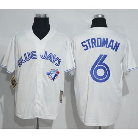 Blue Jays #6 Marcus Stroman White Cooperstown Throwback Stitched MLB Jersey