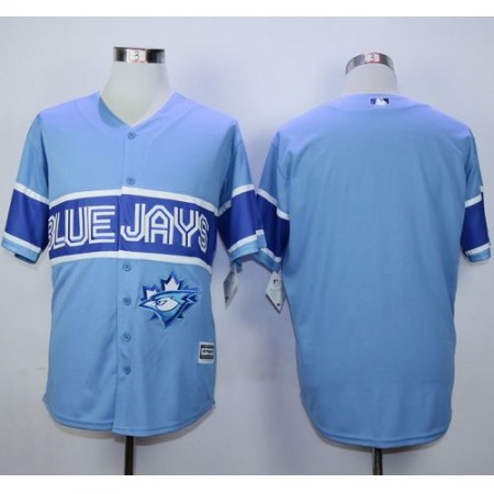 Blue Jays Blank Light Blue Exclusive New Cool Base Stitched MLB Jersey