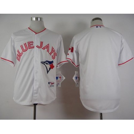 Blue Jays Blank White 2015 Canada Day Stitched MLB Jersey