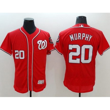 Nationals #20 Daniel Murphy Red Flexbase Authentic Collection Stitched MLB Jersey