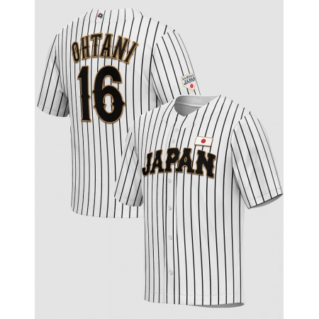 Men's Japan Baseball #16 Shohei Ohtani 2023 White World Baseball Classic Stitched Jersey