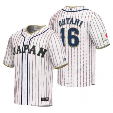 Men's Japan Baseball #16 Shohei Ohtani 2023 White World Baseball Classic Stitched Jersey