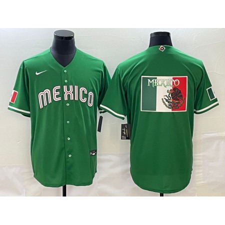 Men's Mexico Baseball 2023 Green World Baseball Big Logo Classic Stitched Jersey