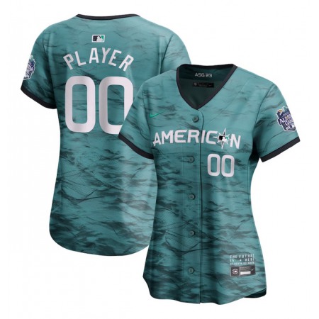 Women's ACTIVE Player Custom 2023 All-star Teal Stitched Baseball Jersey(Run Small)