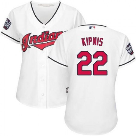 indians #22 Jason Kipnis White 2016 World Series Bound Women's Home Stitched MLB Jersey