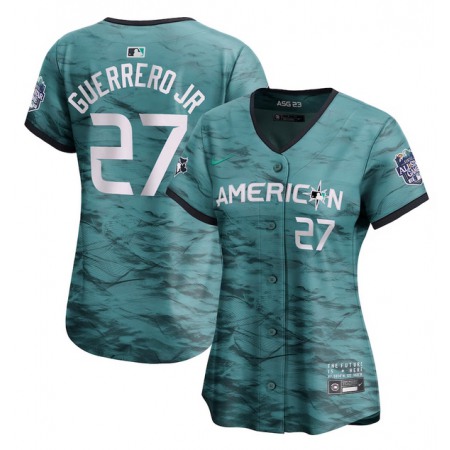 Women's Toronto Blue Jays #27 Vladimir Guerrero Jr. Teal 2023 All-star Stitched Baseball Jersey(Run Small)