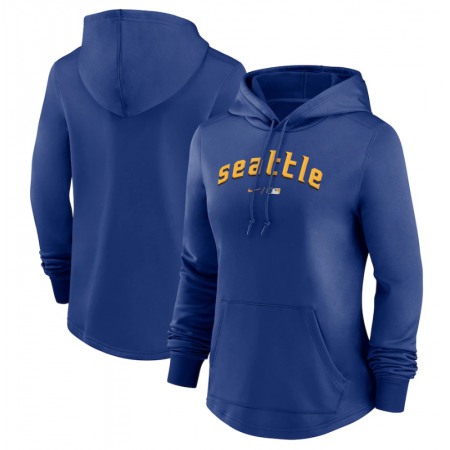 Women's Seattle Mariners Blank Royal 2023 City Connect Hoodie(Run Small)