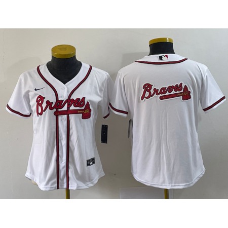 Youth Atlanta Braves White Team Big Logo Stitched Jersey