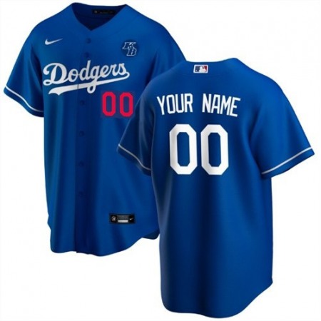 Youth Los Angeles Dodgers Customized Blue With KB Patch Stitched MLB Jersey