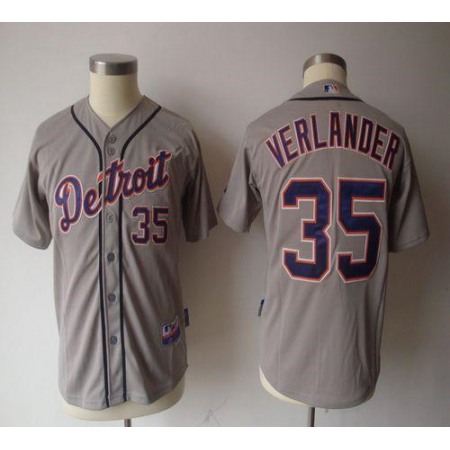 Tigers #35 Justin Verlander Grey Cool Base Stitched Youth MLB Jersey