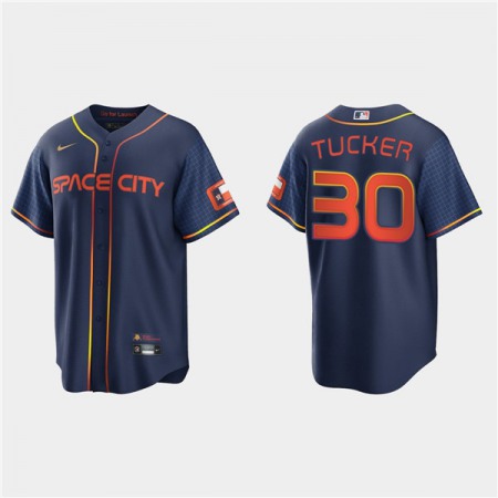 Youth Houston Astros #30 Kyle Tucker 2022 Navy City Connect Stitched Jersey