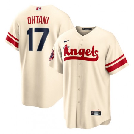 Youth Los Angeles Angels #17 Shohei Ohtani 2022 Cream City Connect Stitched Jersey