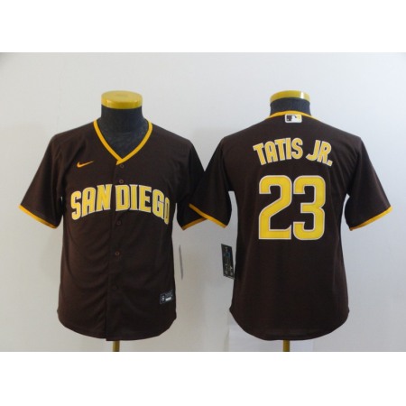 Youth San Diego Padres Fernando Tatis Jr. Coffee Cool Base Stitched MLB Jersey