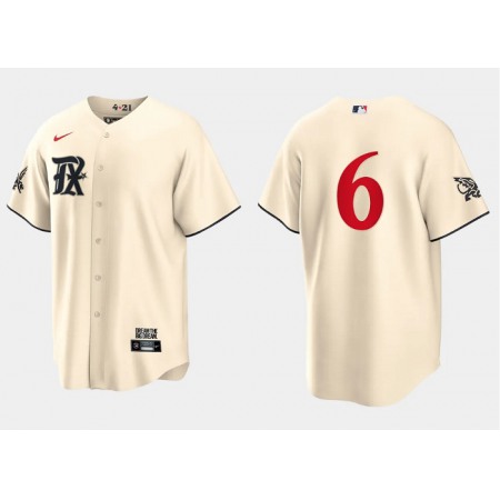 Youth Texas Rangers #6 Josh Jung Cream 2023 City Connect Stitched Baseball Jersey