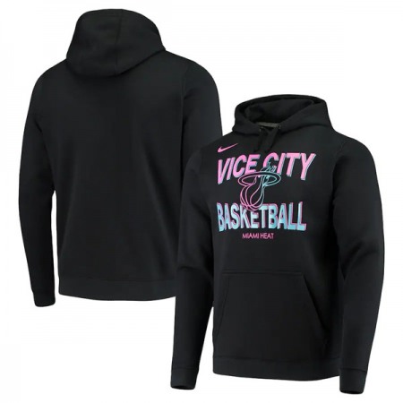 Men's Miami Heat 2021 Black City Edition Story Club Logo Pullover Hoodie