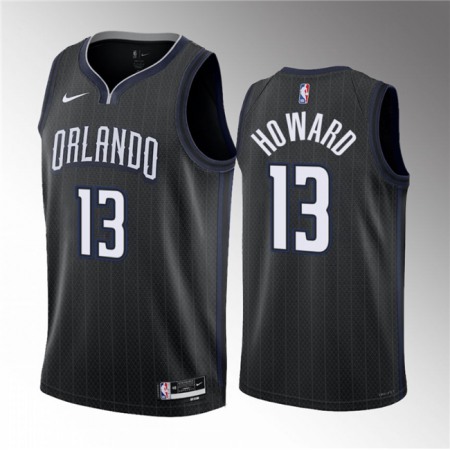 Men's Orlando Magic #13 Jett Howard Black 2023 Draft City Edition Stitched Basketball Jersey