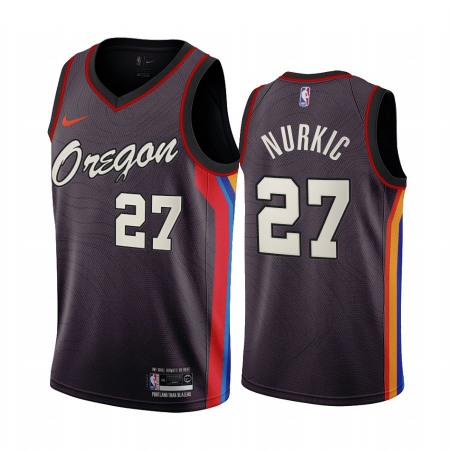 Men's Portland Trail Blazers #27 Jusuf Nurkic 2020 Coffee City Edition Stitched Jersey