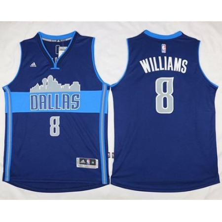 Mavericks #8 Deron Williams Navy Blue The City Stitched NBA Jersey