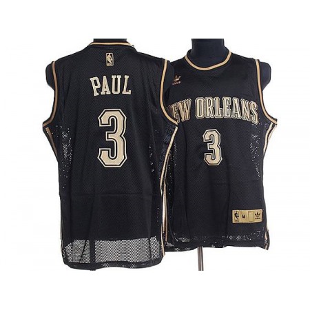Hornets #3 Chris Paul Stitched Black Classical Style NBA Jersey