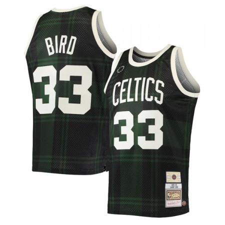 Men's Boston Celtics #33 Larry Bird 1985-86 Hardwood Classics Uninterrupted Swingman Stitched Jersey
