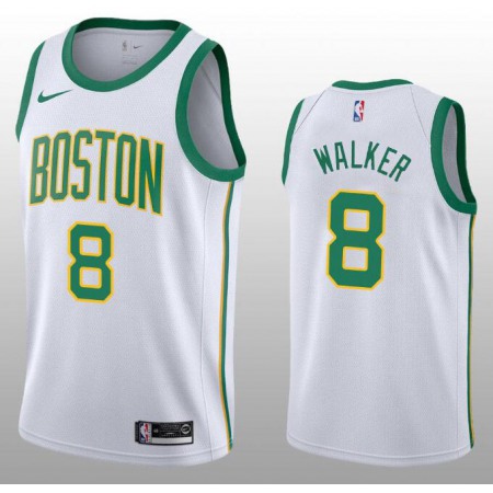 Men's Boston Celtics #8 Kemba Walker White City Edition Stitched NBA Jersey