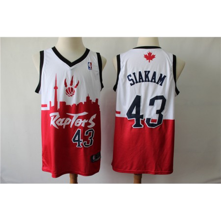 Men's Toronto Raptors #43 Pascal Siakam White/Red 2019 City Edition Swingman Stitched NBA Jersey