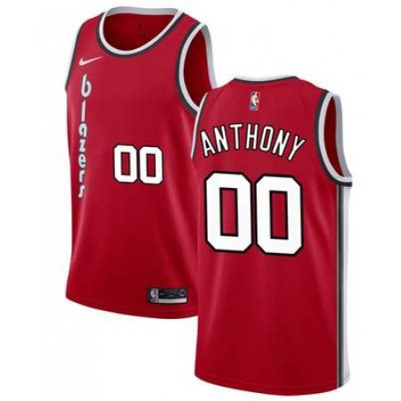 Men's Portland Trail Blazers #00 Carmelo Anthony Red 2019 Classic Edition Stitched NBA Jersey