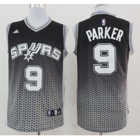 Spurs #9 Tony Parker Black Resonate Fashion Swingman Stitched NBA Jersey