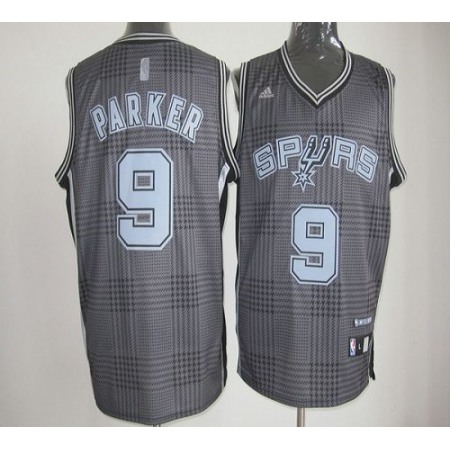 Spurs #9 Tony Parker Black Rhythm Fashion Stitched NBA Jersey