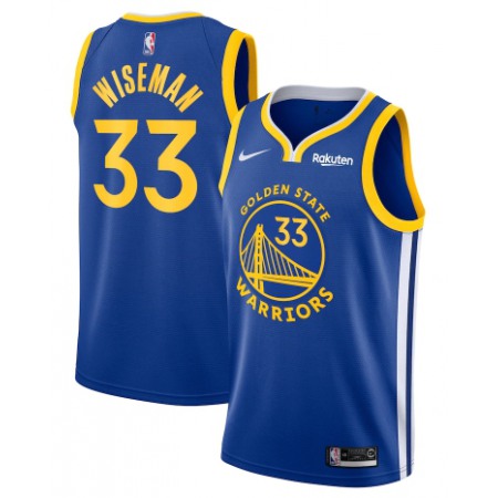 Men's Golden State Warriors #33 James Wiseman Blue Icon Edition Stitched Jersey