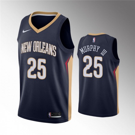 Men's New Orleans Pelicans #25 Trey Murphy III Navy Icon Edition Stitched Jersey