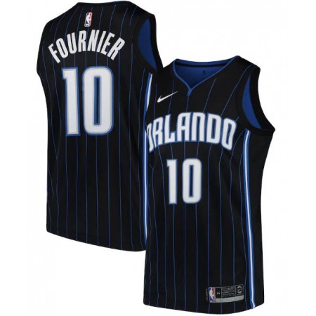 Men's Orlando Magic #10 Evan Fournie Black Icon Edition Stitched Swingman Jersey