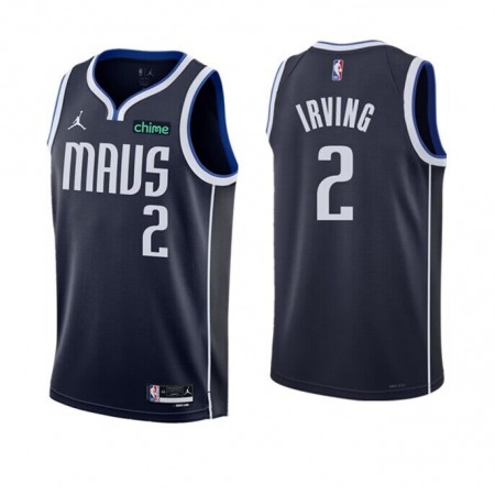 Men's Dallas Mavericks #2 Kyrie Irving Navy Statement Edition Stitched Basketball Jersey