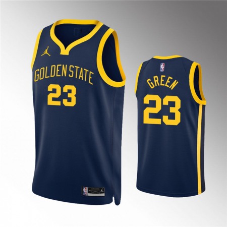 Men's Golden State Warriors #23 Draymond Green Navy Statement Edition Stitched Jersey