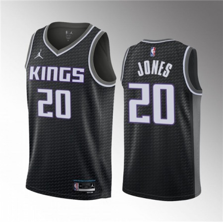 Men's Sacramento Kings #20 Colby Jones Black 2023 Draft Statement Edition Stitched Jersey