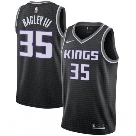 Men's Sacramento Kings #35 Marvin Bagley III Black Statement Editon Stitched Jersey