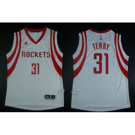 Revolution 30 Rockets #31 Jason Terry White Road Stitched NBA Jersey