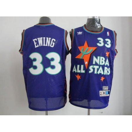 Mitchell And Ness Knicks #33 Patrick Ewing All star Swingman Blue Stitched NBA Jersey