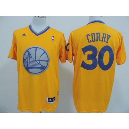 Warriors #30 Stephen Curry Gold 2013 Christmas Day Swingman Stitched NBA Jersey