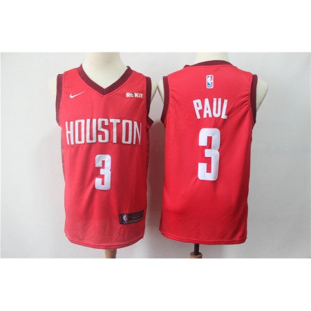 Men's Houston Rockets #3 Chris Paul Red 2018/19 Earned Edition Swingman Stitched NBA Jersey