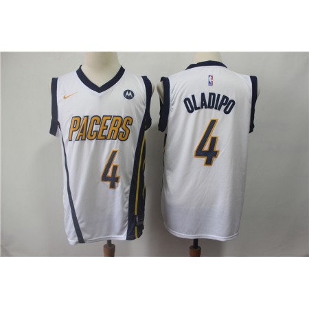Men's Indiana Pacers #4 Victor Oladipo White 2018/19 Earned Edition Swingman Stitched NBA Jersey