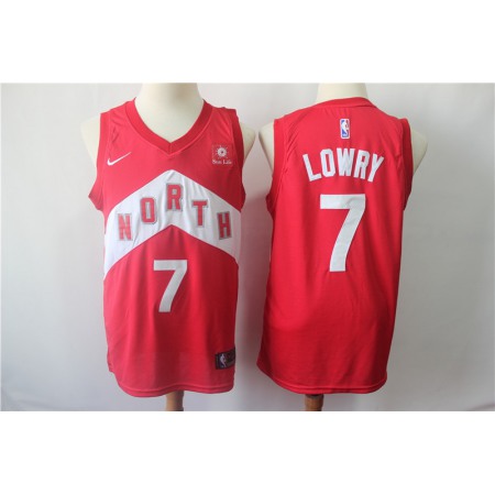 Men's Toronto Raptors #7 Kyle Lowry Red 2018/19 Earned Edition Swingman Stitched NBA Jersey