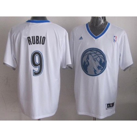 Timberwolves #9 Ricky Rubio White 2013 Christmas Day Swingman Stitched NBA Jersey