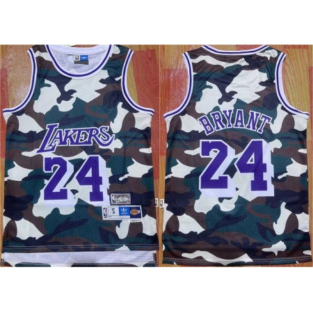 Men's Los Angeles Lakers #24 Kobe Bryant Camo Throwback basketball Jersey