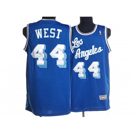 Mitchell and Ness Lakers #44 Jerry West Stitched Blue Throwback NBA Jersey