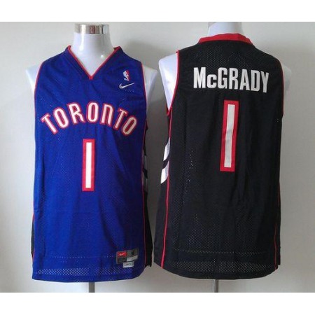 Raptors #1 Tracy Mcgrady Black/Purple Nike Throwback Stitched NBA Jersey