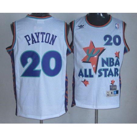 Thunder #20 Gary Payton White 1995 All Star Throwback Stitched NBA Jersey