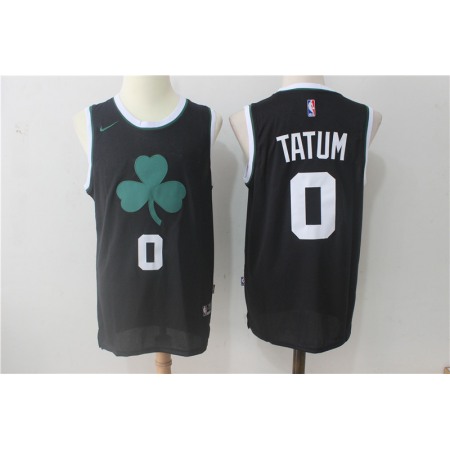 Men's Nike Boston Celtics #0 Jayson Tatum All Black Stitched NBA Jersey