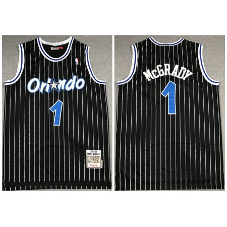 Men's Orlando Magic #1 Tracy McGrady 2003-04 Black Stitched Jersey